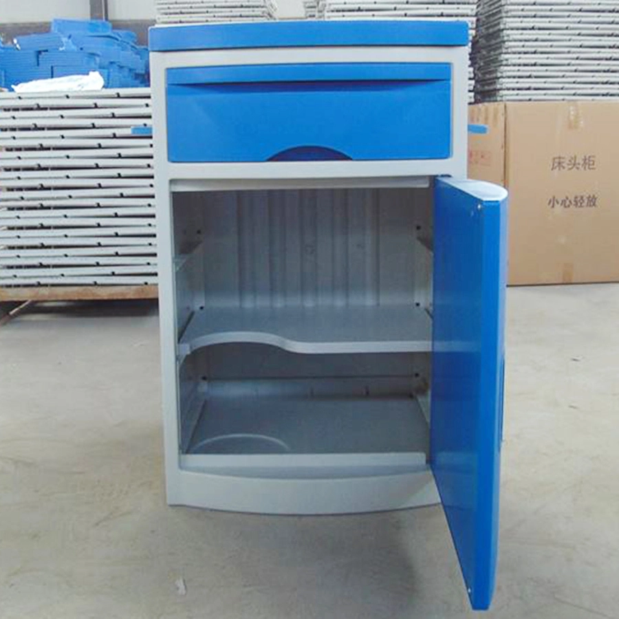 Wholesale Cheap ABS Bedside Cabinet Medical Cabinet Hospital Bed Table with Drawer Medical Cabinet